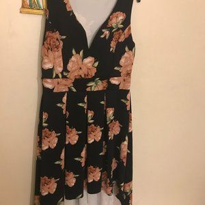 Forever 21 Black Floral Mini Dress